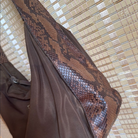 Prada Brown Crescent Shoulder Bag with Textured Fabric - Picture 5 of 6